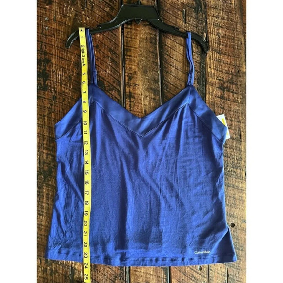 Womens Calvin Klein Blue Modal Sleepwear Camisole Tank Top Undershirt - Picture 8 of 12
